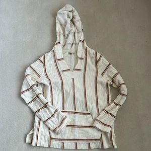 Women’s Faherty, stripe hooded pullover, NWOT